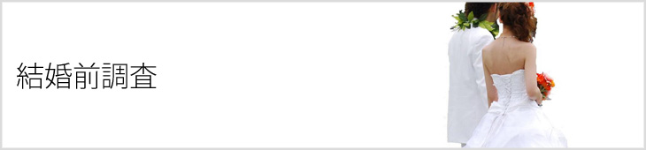結婚前調査