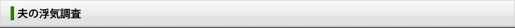 夫の浮気調査