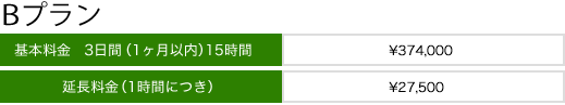 料金表 Bプラン