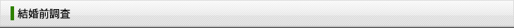 結婚前調査