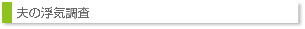 夫の浮気調査